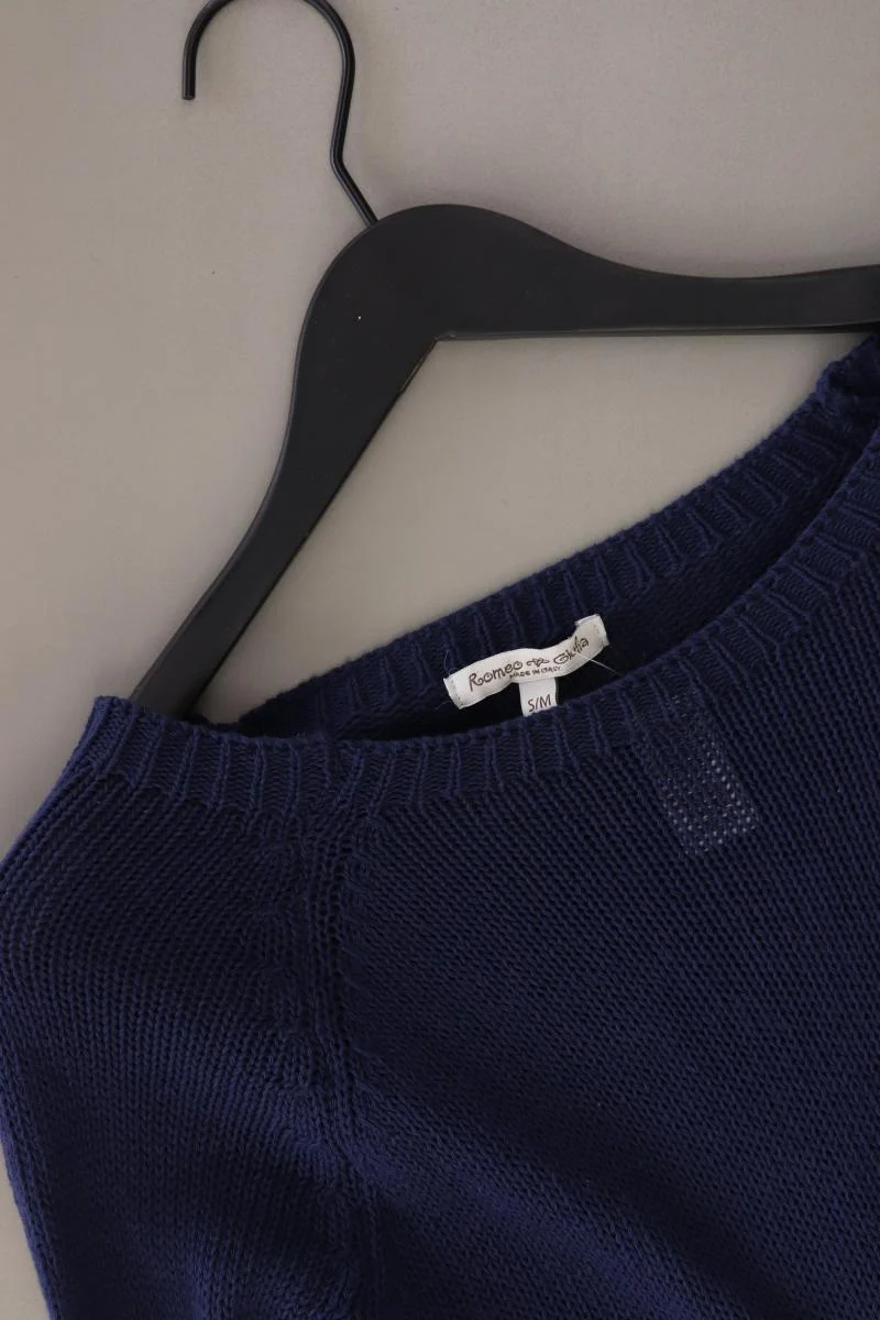 Romeo & Giulia Strickpullover Gr. S/M blau aus Baumwolle