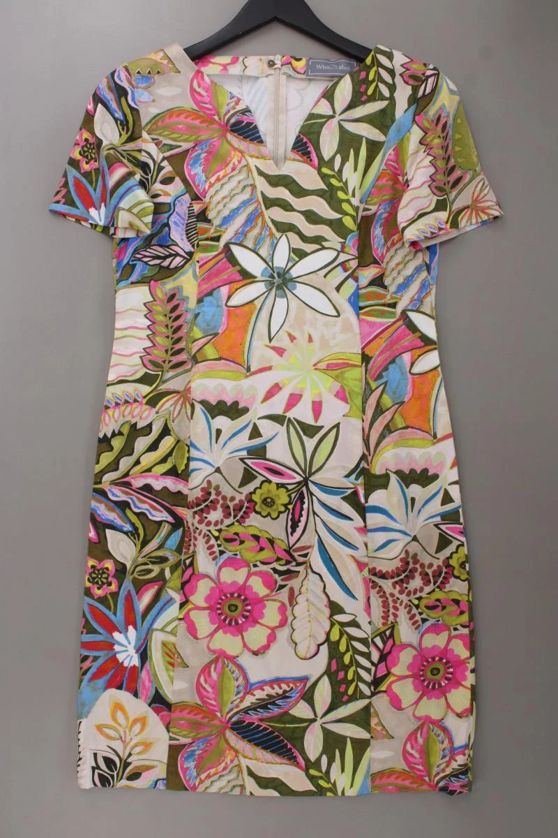 White Label Rofa Fashion Group Etuikleid Gr. 38 mit Blumenmuster Kurzarm