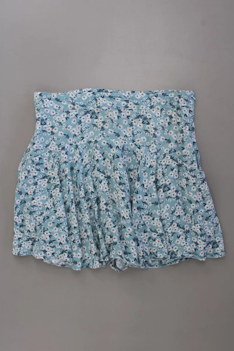Zara Skort Gr. M mit Blumenmuster blau aus Viskose