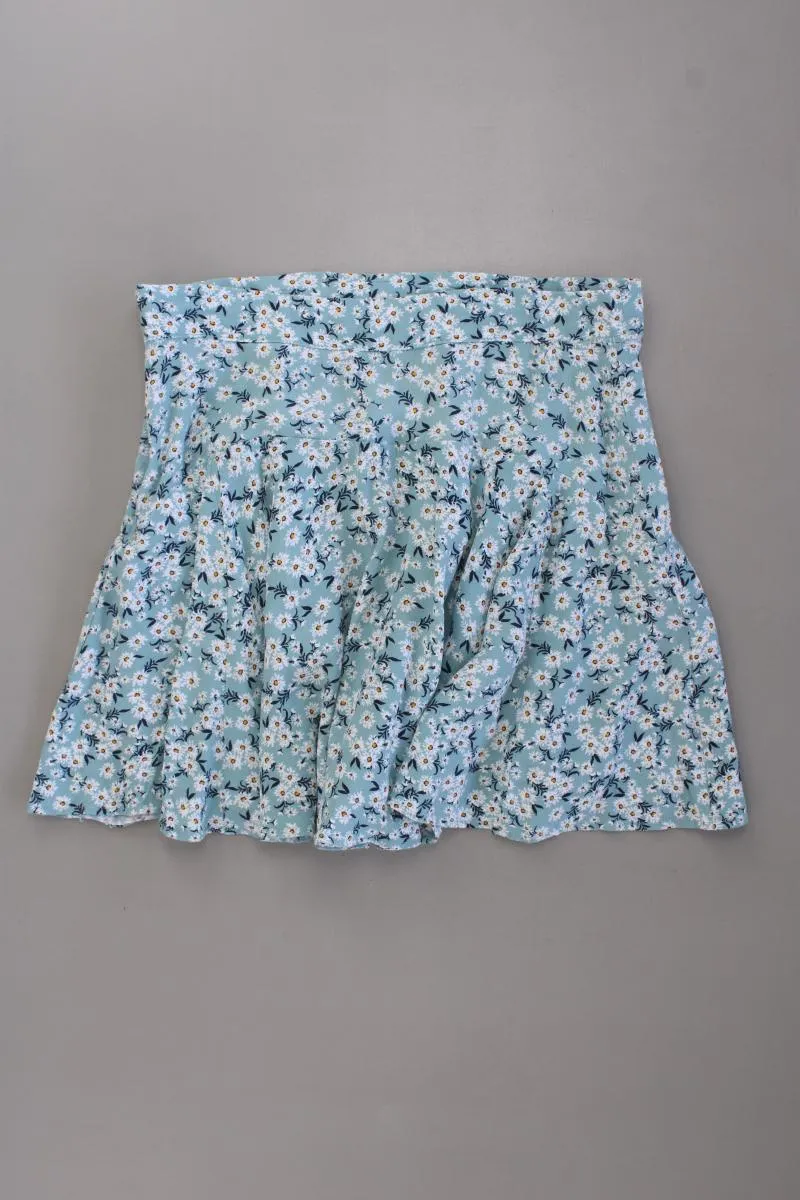 Zara Skort Gr. M mit Blumenmuster blau aus Viskose