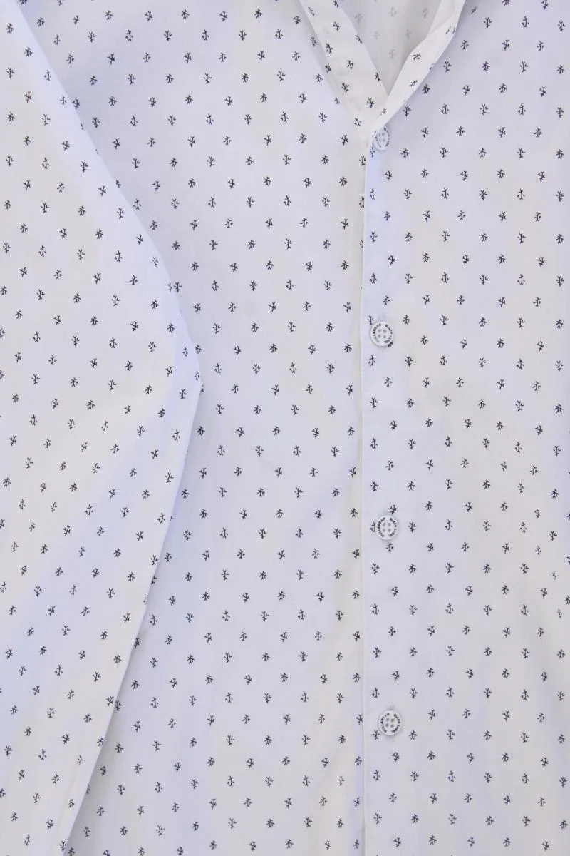 Pull&Bear Langarmhemd für Herren Gr. S weiß aus Baumwolle