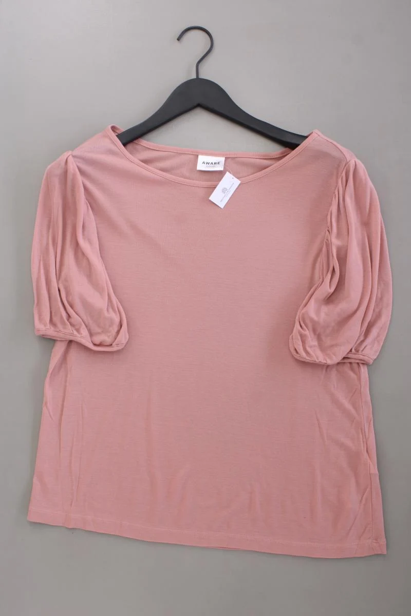 Aware by Vero Moda Shirt Gr. L neuwertig Kurzarm rosa aus Lyocell