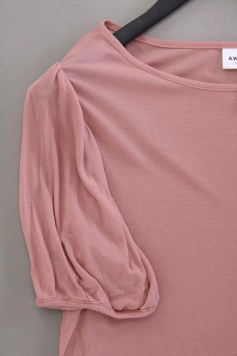 Aware by Vero Moda Shirt Gr. L neuwertig Kurzarm rosa aus Lyocell