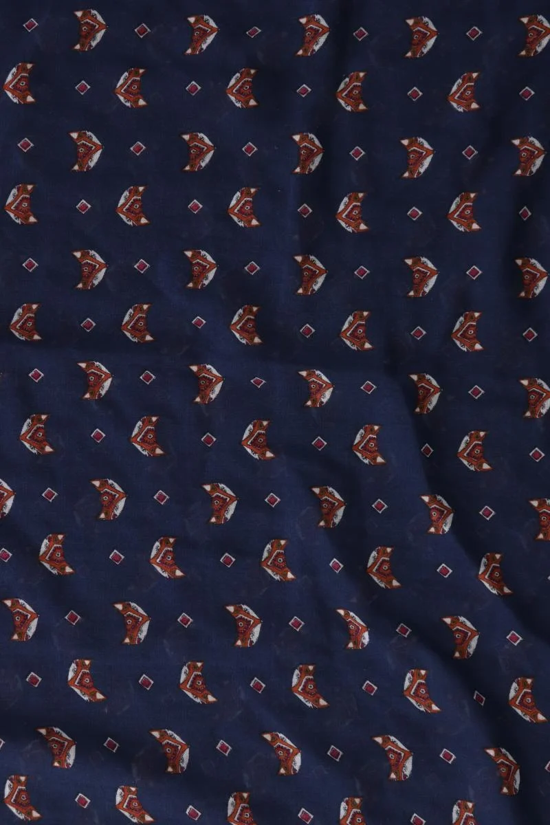 G!na Loop mit Fuchsmuster blau aus Polyester