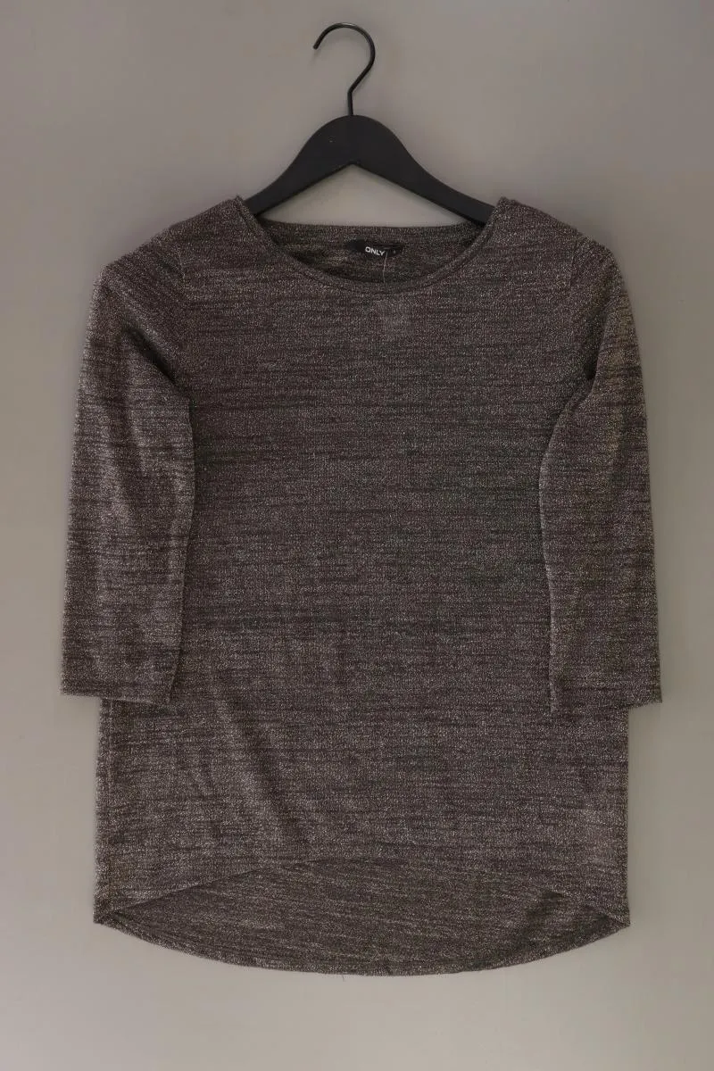 Only Shirt Gr. S 3/4 Ärmel mit Glitzer gold aus Polyester