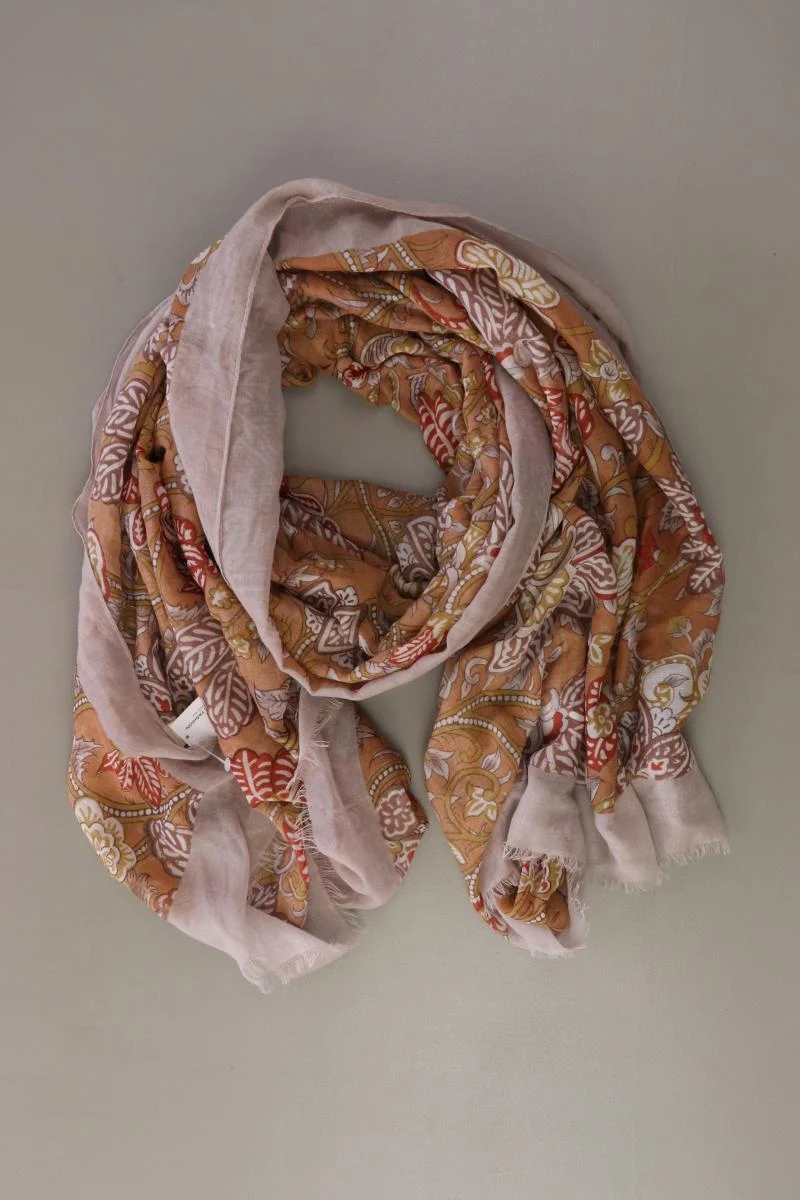 Tuch mit Blumenmuster braun aus Baumwolle